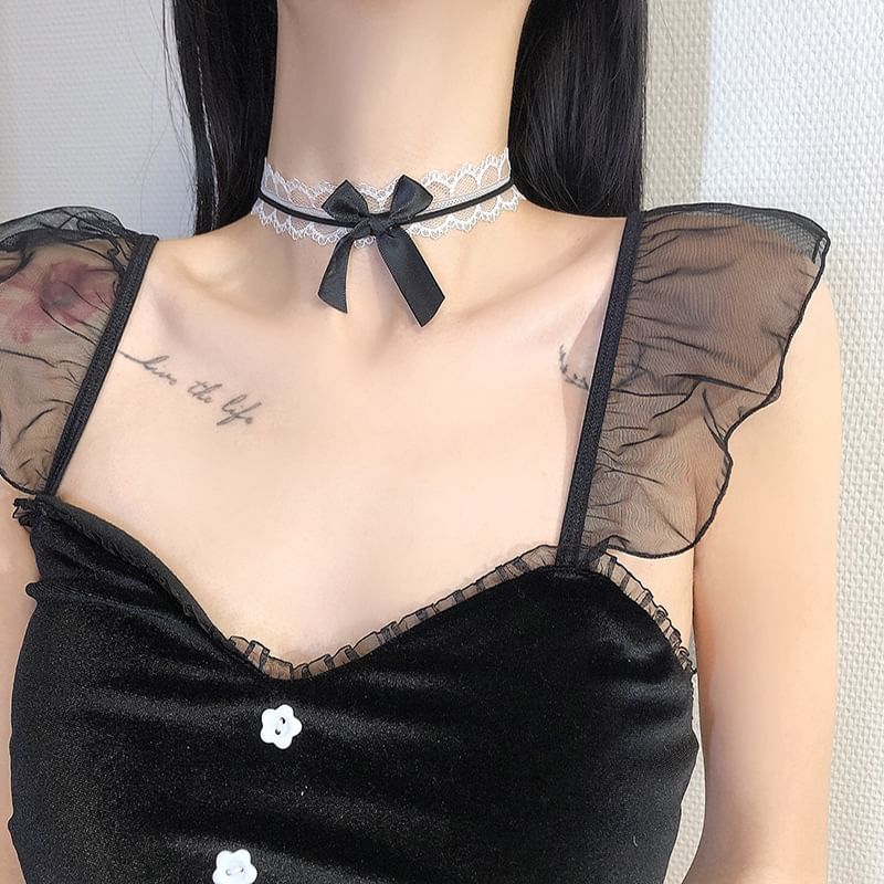 Bow Choker Lace