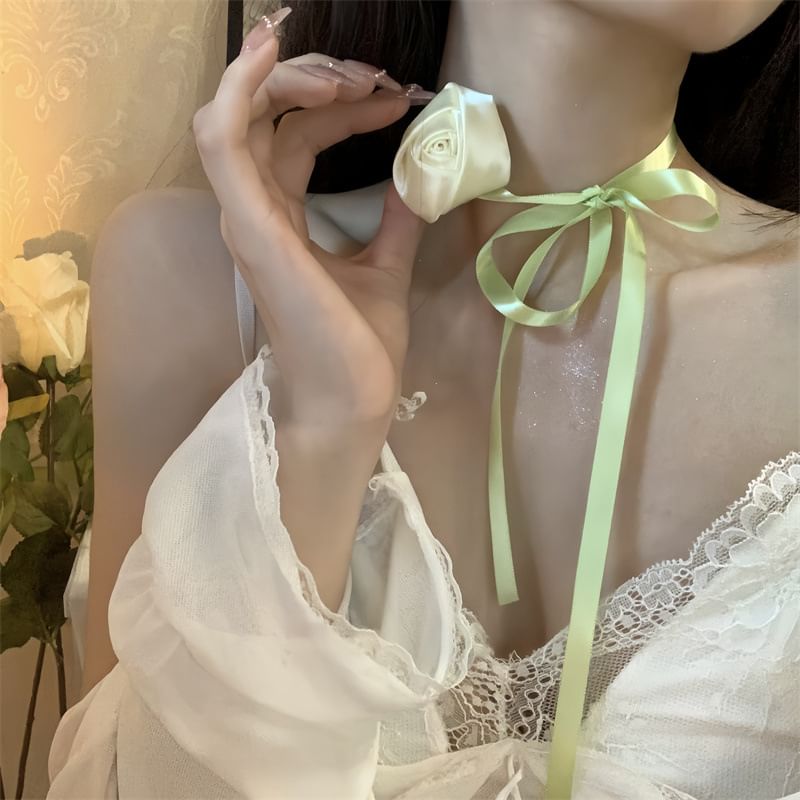 Choker Rose Ribbon