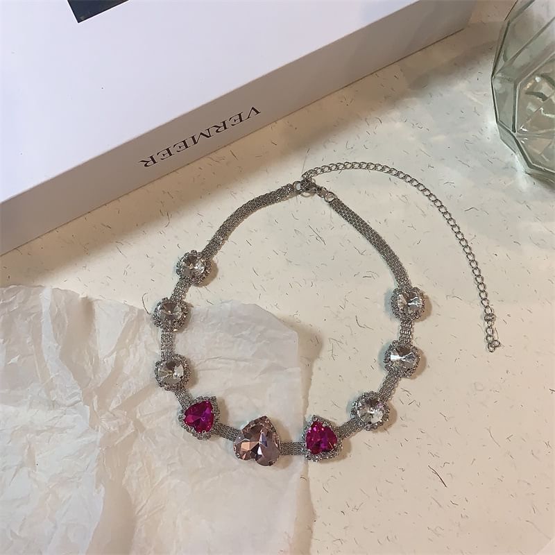 Heart Choker Rhinestone