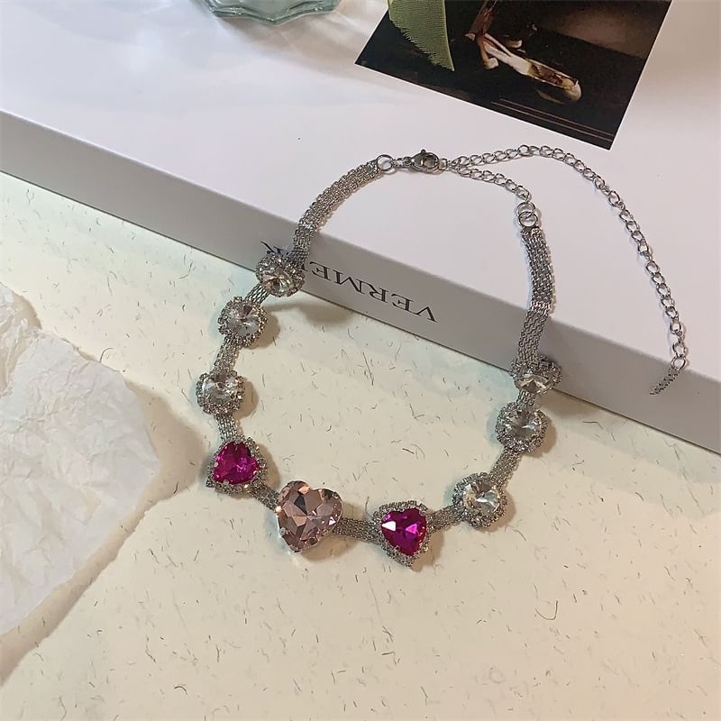 Heart Choker Rhinestone