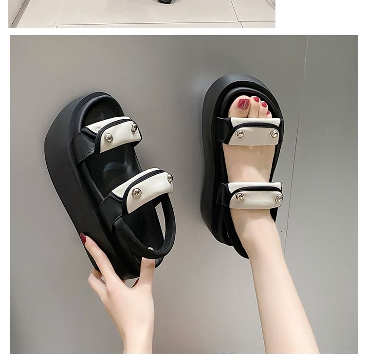 Platform Sandals Slingback Panel