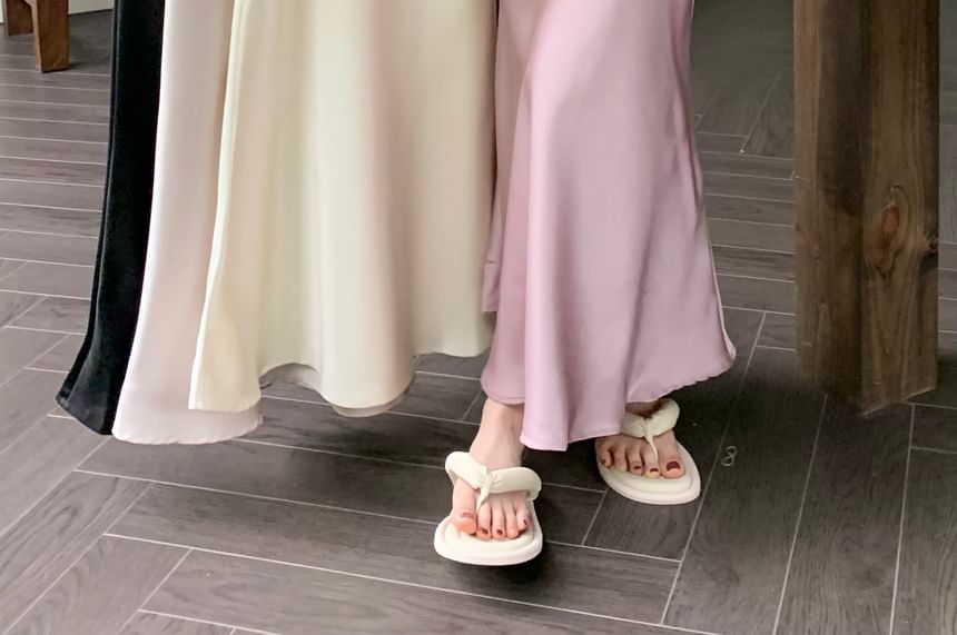 Satin Mermaid Maxi Skirt with High Waist