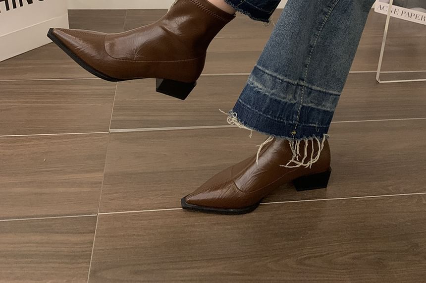 Chunky Short Boots Heel