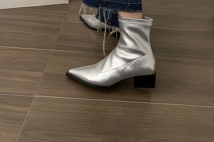 Chunky Short Boots Heel