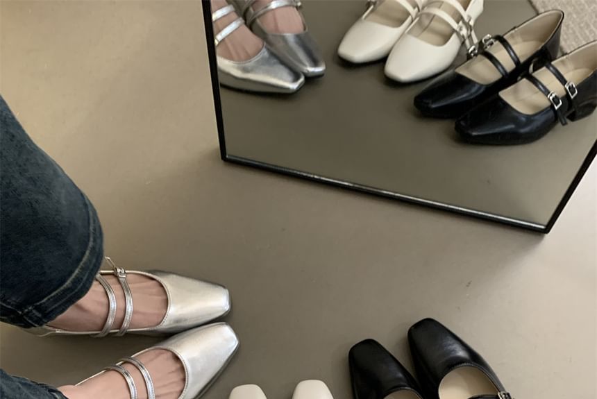 Chunky Shoes Heel Jane Mary