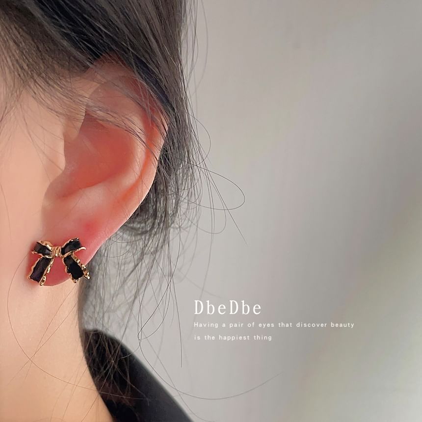 Bow Alloy Stud Earring