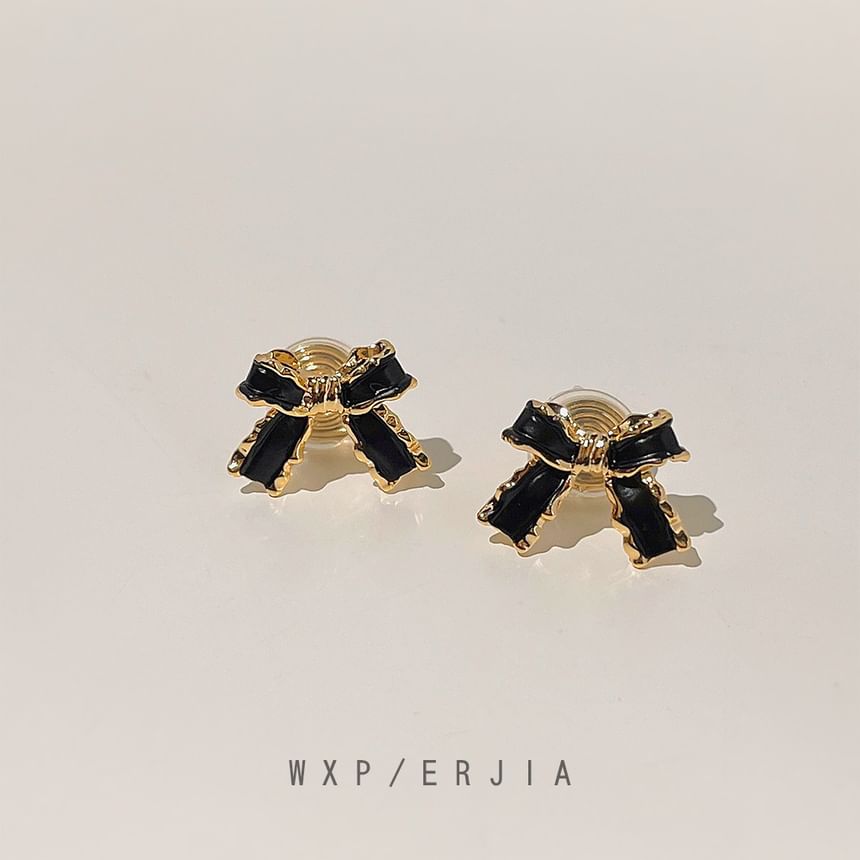 Bow Alloy Stud Earring