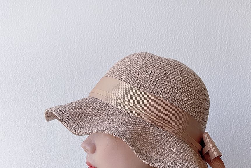 Bucket Ribbon Cotton Linen Hat