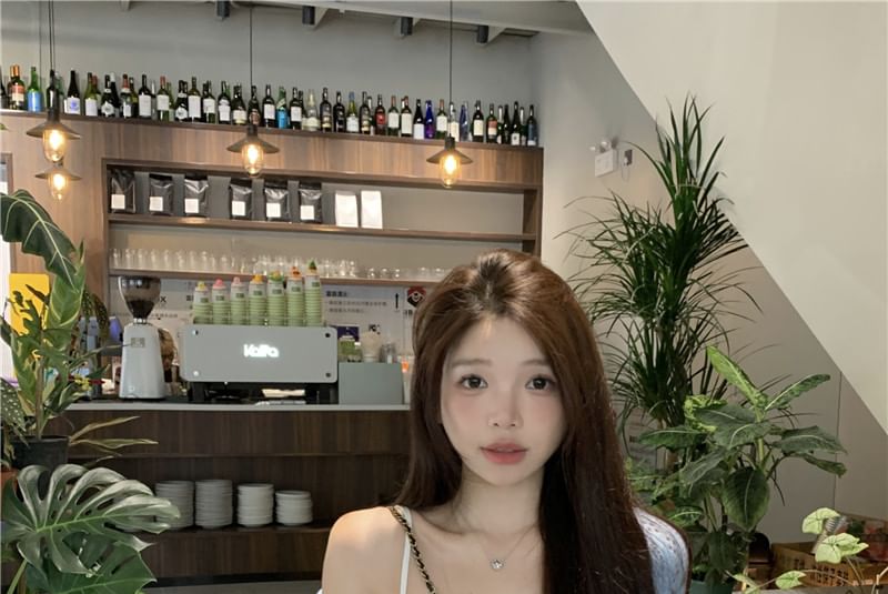 Cardigan Print Floral A-Line Ruffle Pointelle Plain Dress Spaghetti Strap / Mini