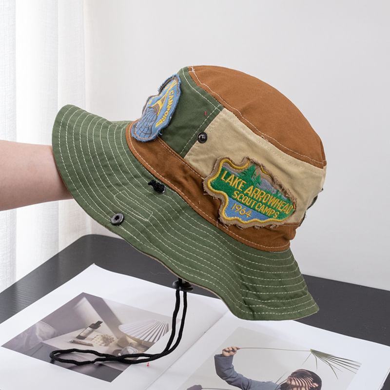 Color Block Hat Applique Boonie