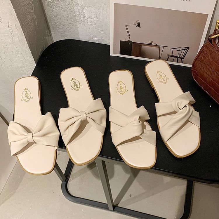 Slide Bow Sandals