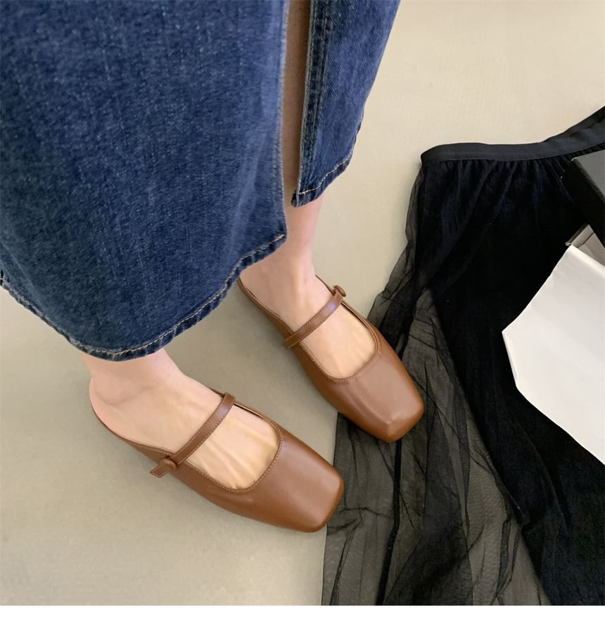 Square Toe Mules