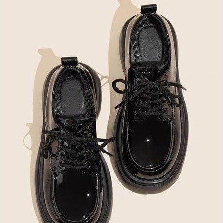 Shoes Lace-Up Chunky Platform Heel