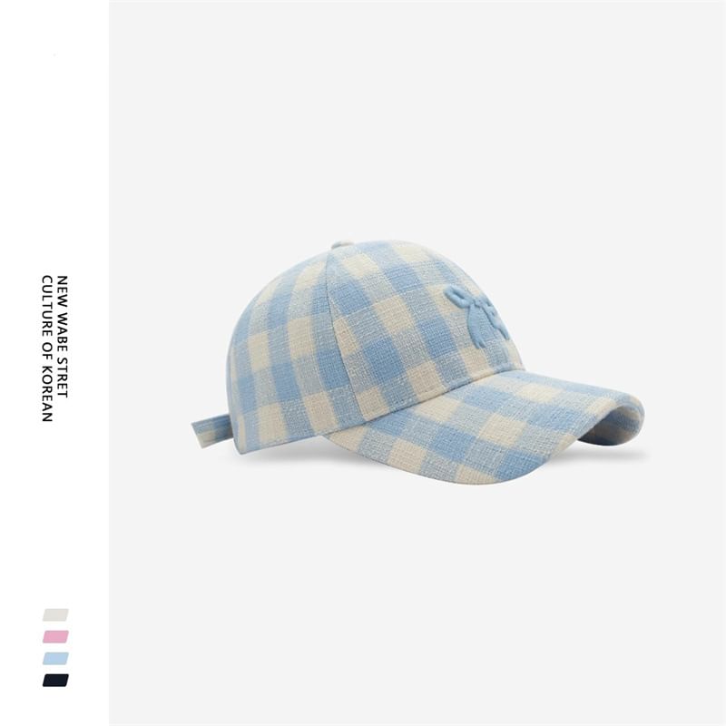 Embroidered Bow Baseball Cap