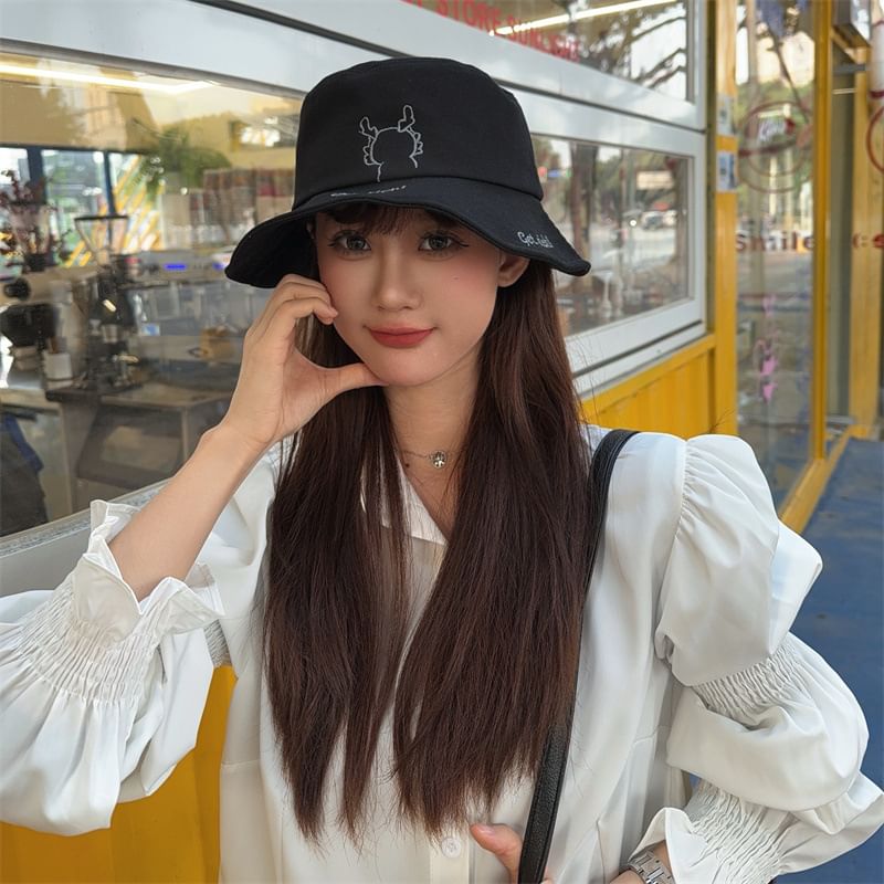 Embroidered Hat Cartoon Bucket