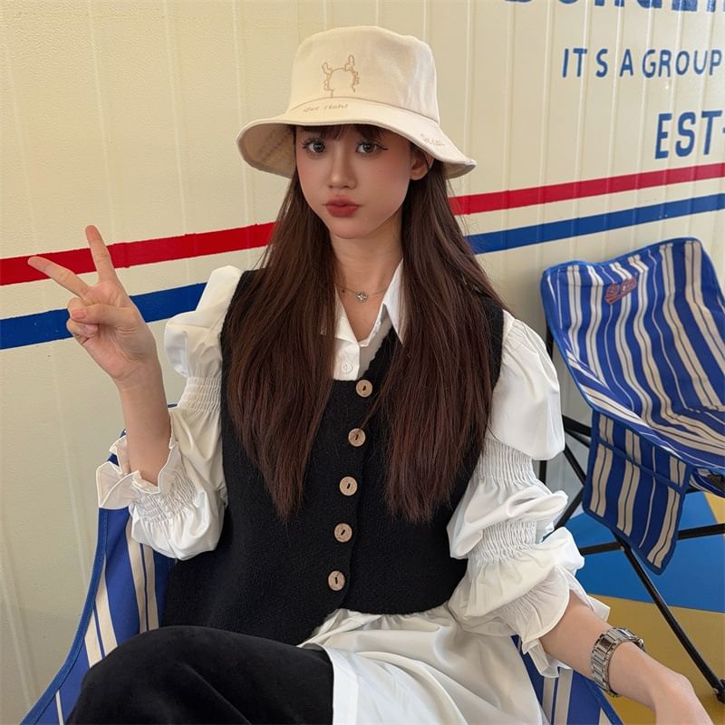 Embroidered Hat Cartoon Bucket