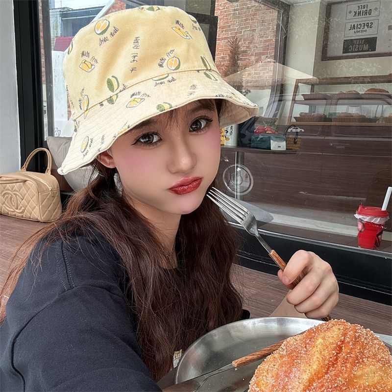Bucket Hat Durian Print