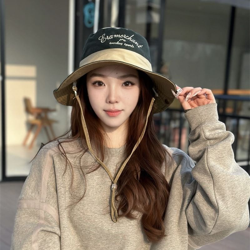 Embroidered Hat Letter Boonie