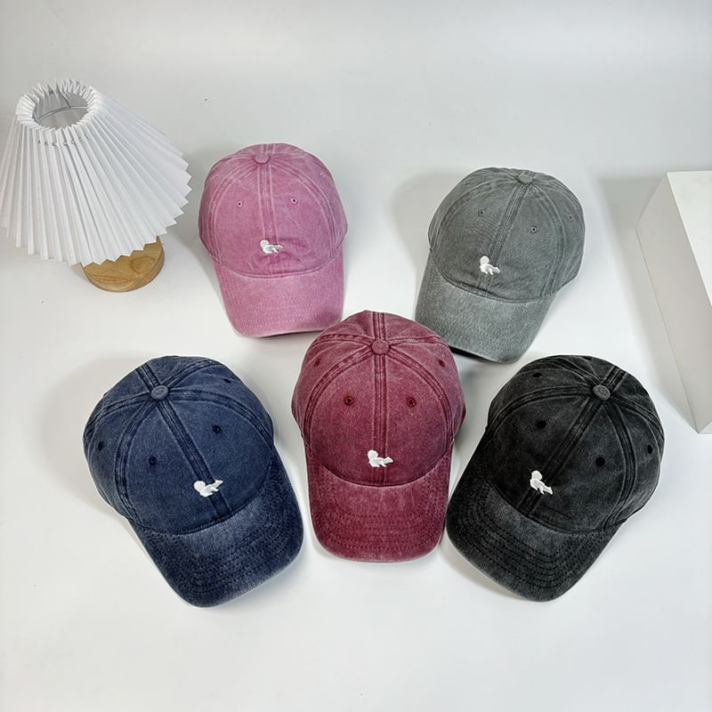 Embroidered Squirrel Baseball Cap