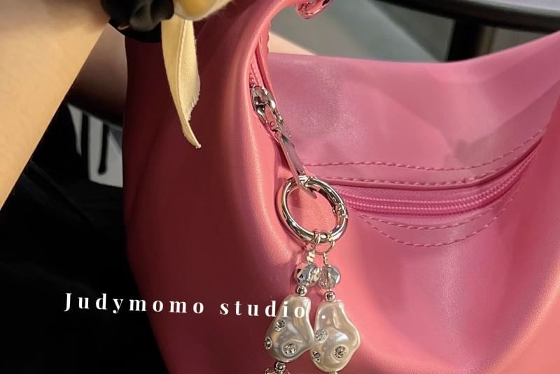 Phone Rhinestone Strap Faux Pearl Irregular