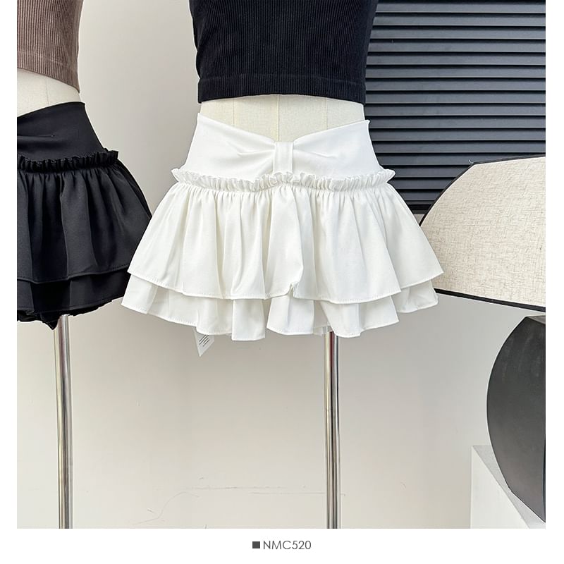 Layered Mini Skirt with Waist Detail