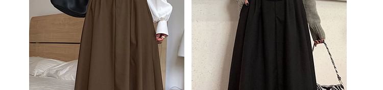 Maternity A-Line Midi Skirt in Plain Style
