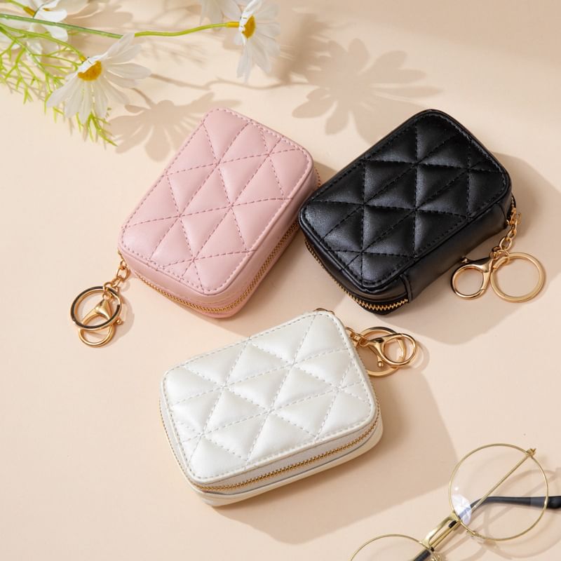 Mini Quilted Makeup Pouch