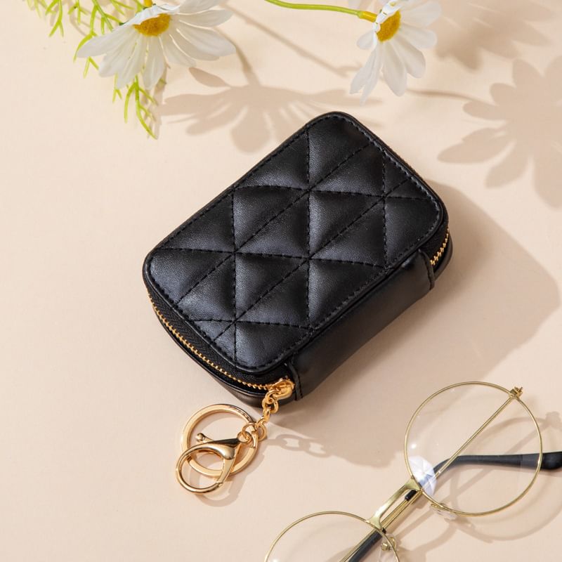 Mini Quilted Makeup Pouch