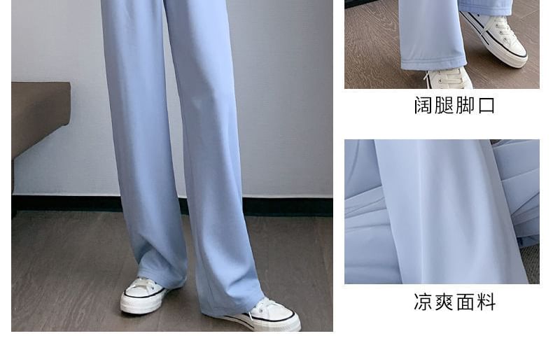 Pants Designs) Leg Straight (Various Elastic Waist Plain