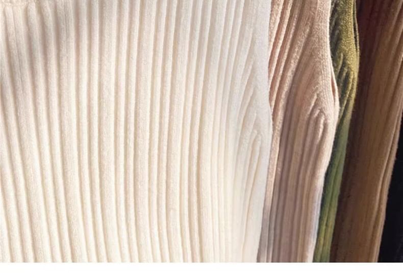 Tank Crew Knit Ribbed Top Neck Plain