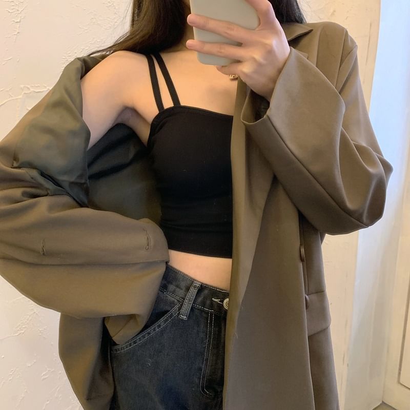 Plain Top Crop Strappy