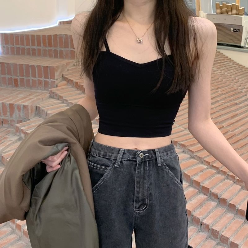 Plain Top Crop Strappy