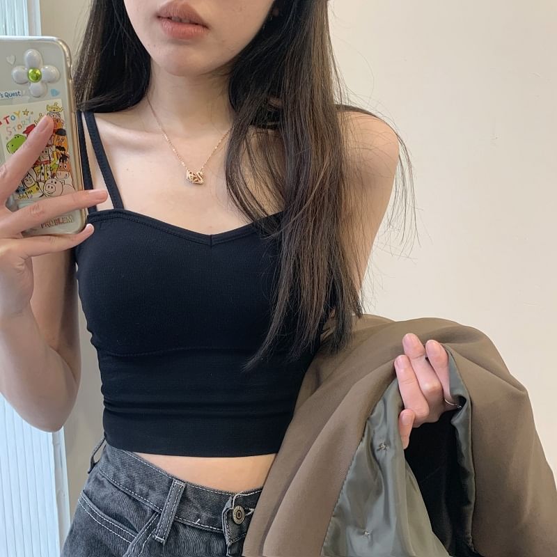 Plain Top Crop Strappy