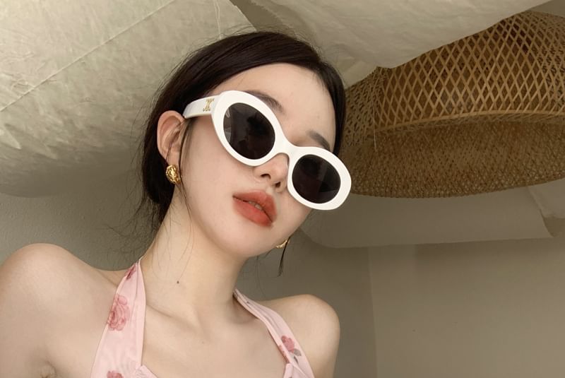 Plain Floral Crop Print Cardigan / Halter Neck Top