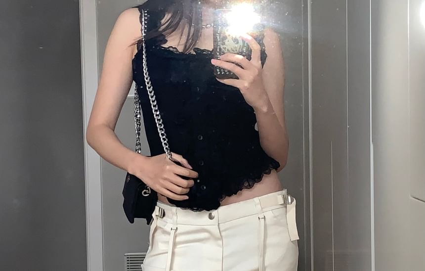 Lace-Trim Tank Top
