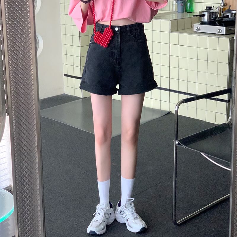 High Waist Denim Shorts
