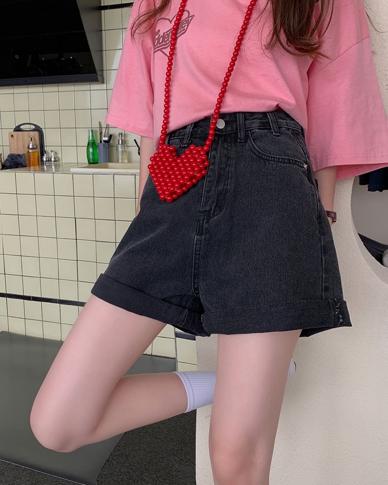 High Waist Denim Shorts