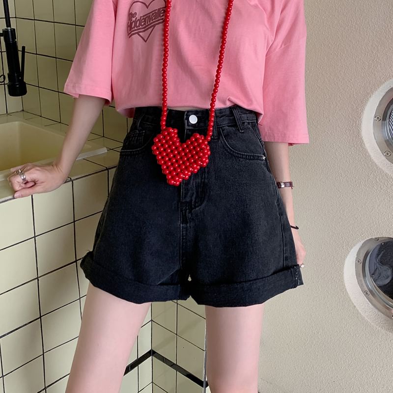 High Waist Denim Shorts