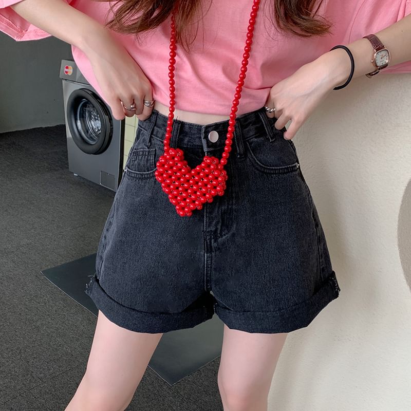 High Waist Denim Shorts