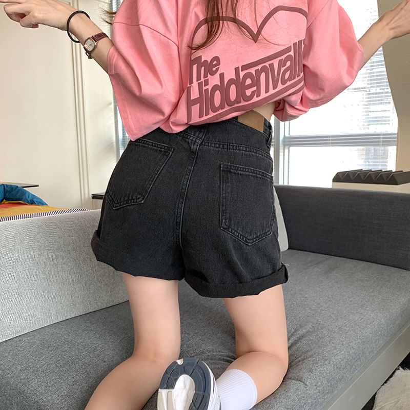 High Waist Denim Shorts