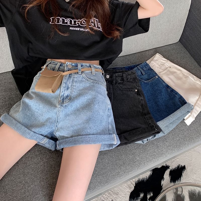 High Waist Denim Shorts