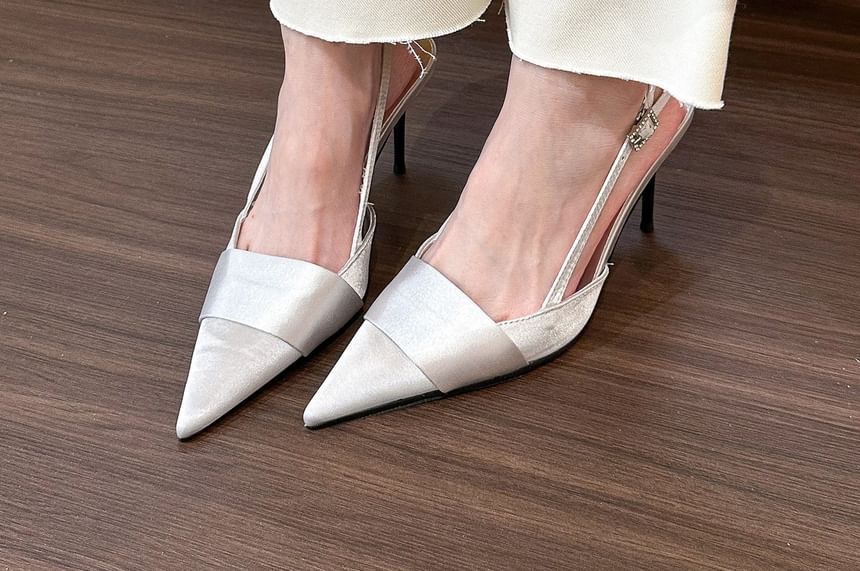 Stiletto Pointed Slingback Heel Sandals Toe