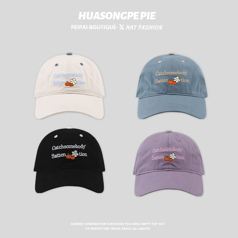 Cap Lettering Baseball Embroidered