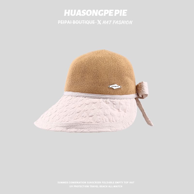 Textured Woven Panel Hat Sun