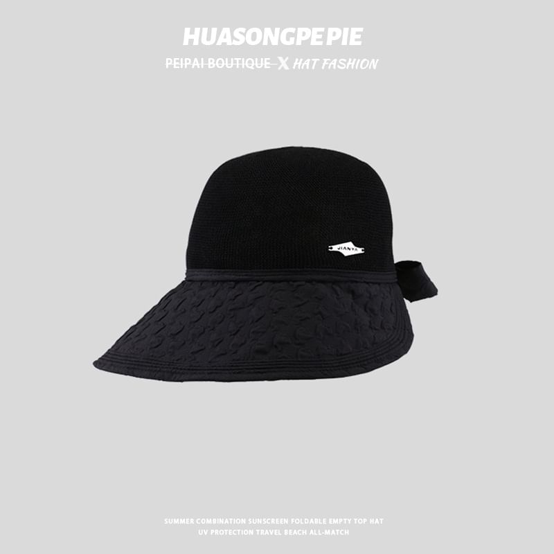 Textured Woven Panel Hat Sun
