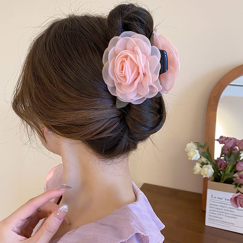 Mesh Floral Claw Hair