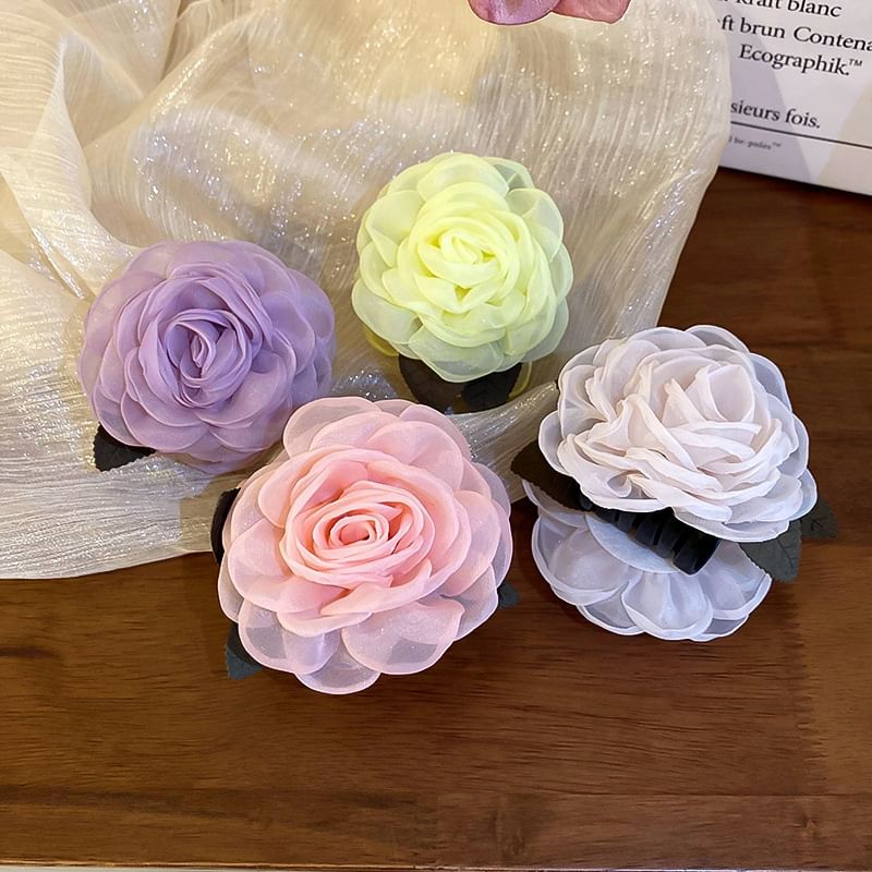 Mesh Floral Claw Hair