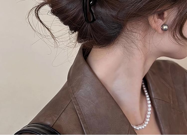 Hair Claw Faux Pearl Heart