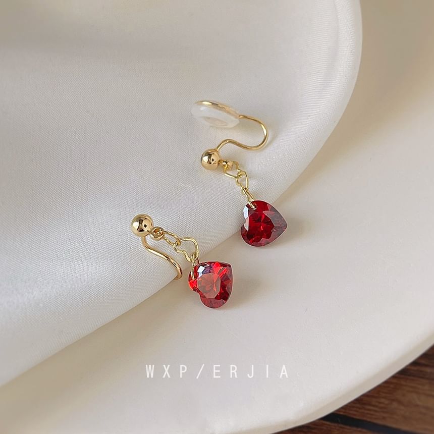 Earring Heart Drop