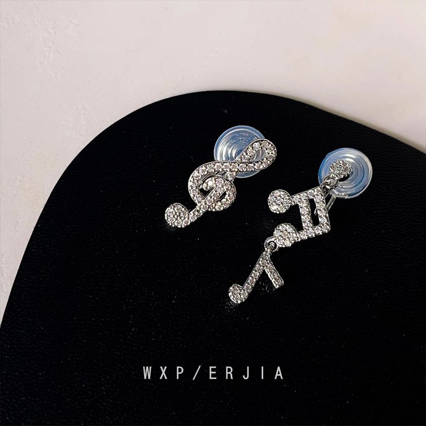 Cuff Music Earring Rhinestone